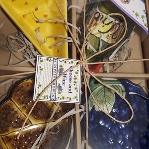 Cheese and Wine Dipping Bowls